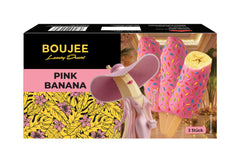3PCS BOUJEE BANANE ENROBE GLACAGE SUCRE ROSE 195GX12