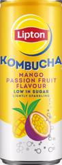 LIPTON KOMBUCHA MANGO & PASSION FRUIT CAN 250MLX12