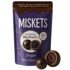 MISKETS MILK CHOCOLATE COATED FREEZE DRIED BLACKBERRY 80GX12