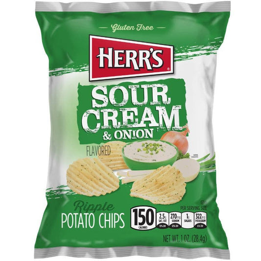 HERR'S SOUR CREAM & ONION 28GX42