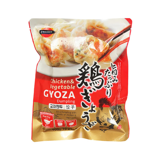 J-BASKET CHICKEN & VEGETABLE GYOZA 400G X16 (20PC)
