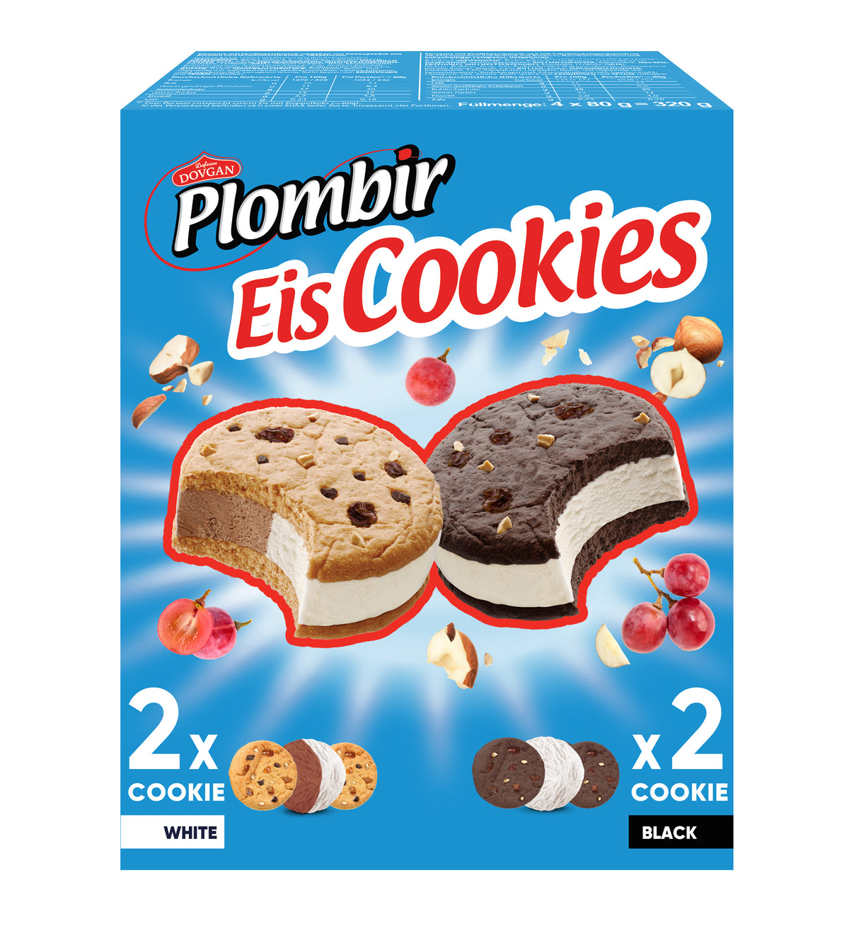 4 PLOMBIR & FRIEND ICE COOKIES 320GX9