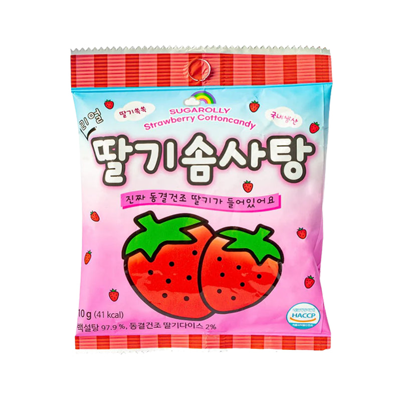 SUGAROLLY STRAWBERRY COTTON CANDY 10G X10