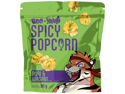 BOO YAH POPCORN NORI WASABI 80GX12