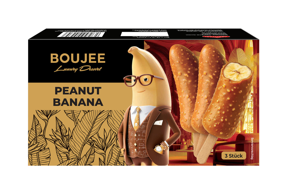 3PCS BOUJEE BANANE ENROBÉ DE BEURRE DE CACAHUETE 195GX12