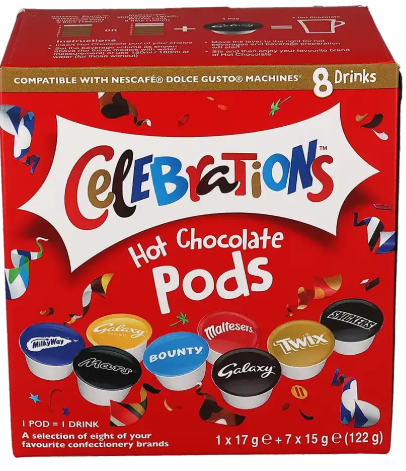CELEBRATIONS HOT CHOCOLATE CAPS DOLCE 15GX8