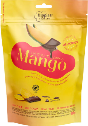 DELLIA MANGUE ENROBÉ DE CHOCOLAT NOIR 100GX14