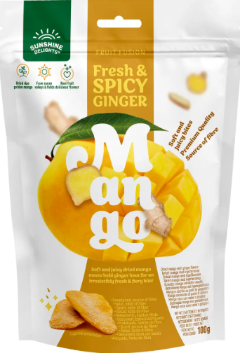 DELLIA FRUIT FUSION MANGUE GINGEMBRE 100GX16