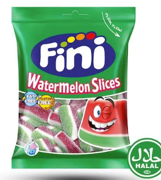 FINI SOUR WATERMELON SLICES HALAL 75GX12