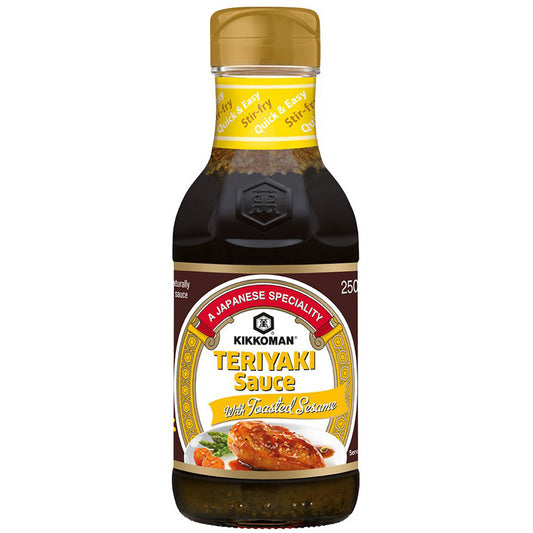 KIKKOMAN TERIYAKI WOK SAUCE TOASTED SESAME 250ML X6