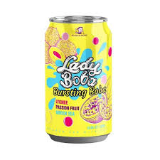 LADY BOBA LITCHEE & PASSION BUBBLE TEA 320ML X24