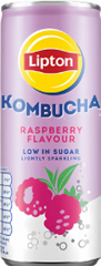 LIPTON KOMBUCHA RASPBERRY CAN 250MLX12