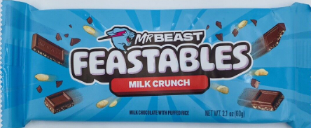 183 MR BEAST FEASTABLES MILK CRUNCH CHOCOLATE 60GRX10