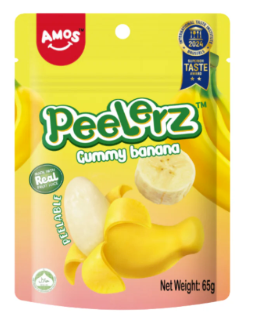AMOS PEELERZ GUMMY BANANA 65GRX24