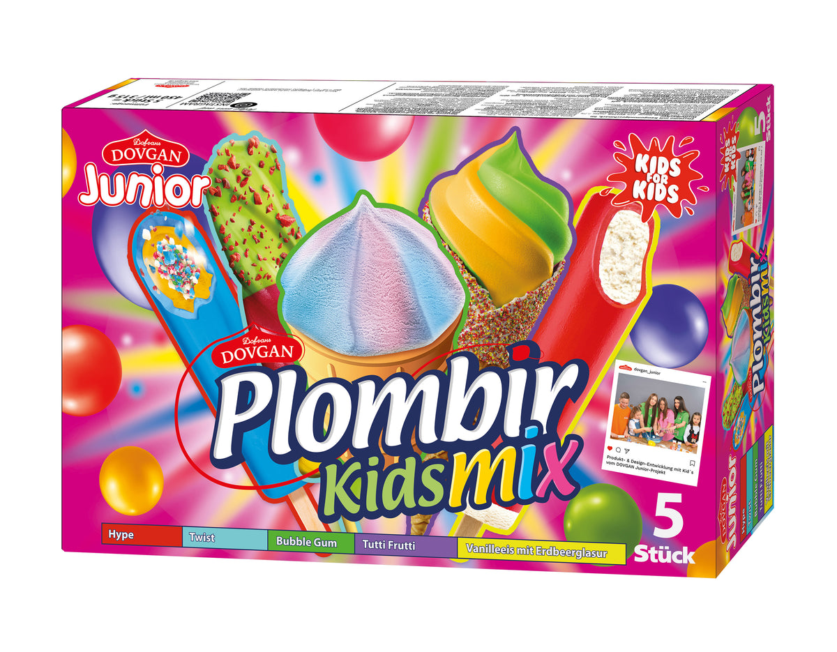 PLOMBIR KIDSMIX (5 PCES) 450MLX6