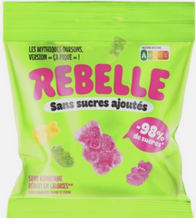 REBELLE BONBONS SANS SUCRE OURSONS ACIDULÉS 50GX6