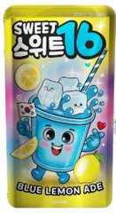 SWEET 16 POUCH BLUE LEMON ADE 200ML X10