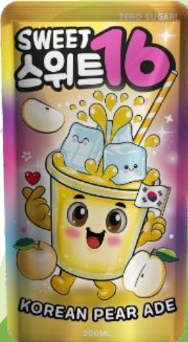 SWEET 16 POUCH KOREAN PEAR ADE 200ML X10