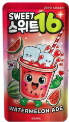 SWEET 16 POUCH WATERMELON ADE 200ML X10