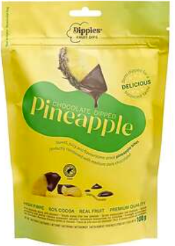 DELLIA ANANAS ENROBÉ DE CHOCOLAT NOIR 100GX14