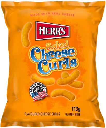HERR'S BAKED CHEESE CURLS 113GX12