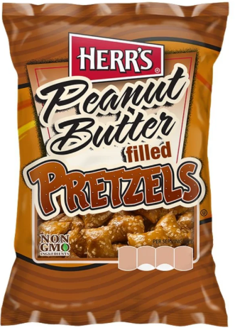 HERR'S PEANUT BUTTER FILLED PRETZEL 113GX12