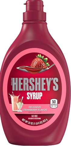 HERSHEY'S STRAWBERRY SYRUP 680ML X2