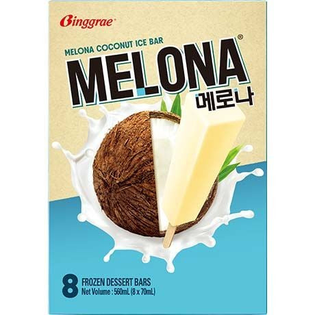 BINGGRAE MELONA ICE BAR COCONUT 560ML x8